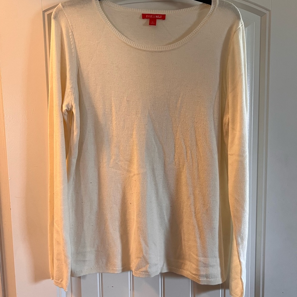 Cream colored crew neck sweater